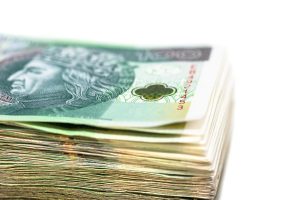 stos polskich złotych